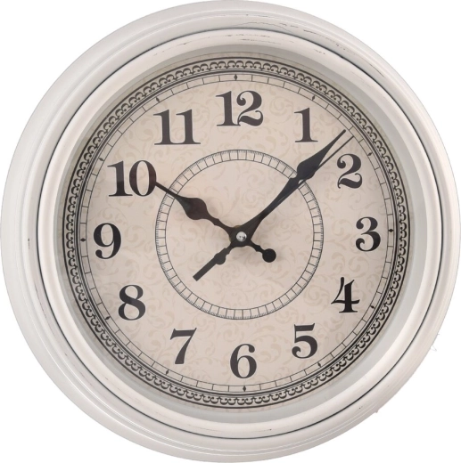 Horloge murale en plastique blanc 31 cm