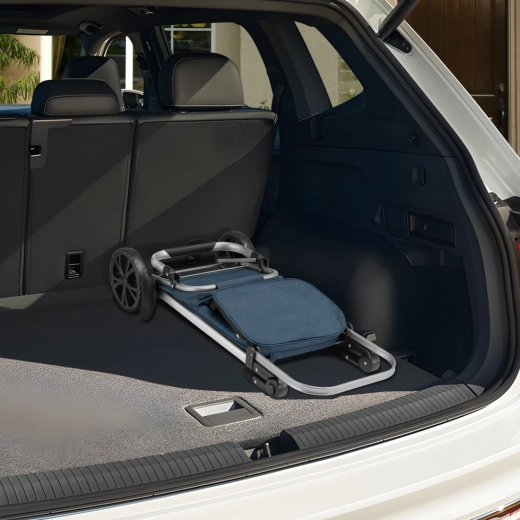 Structure pliable et grandes roues pour un roulement confortable