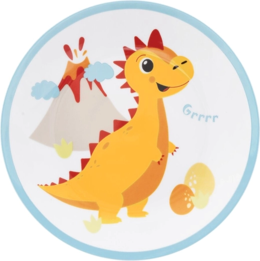 Assiette enfant peu profonde à portions DINO 21 cm - 1 pièce