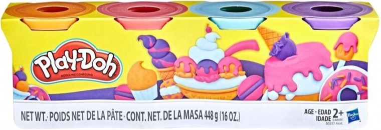 Play-Doh 4 pots de pâte à modeler – set A – Sweet
