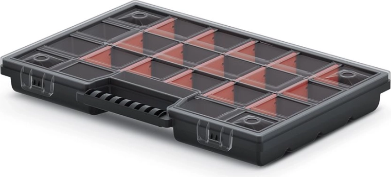 Organiseur en plastique avec compartiments réglables 290 × 195 × 35 mm NOR