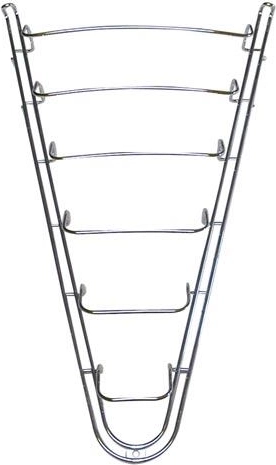 Range-couvercles suspendu, chromé, hauteur 50 cm