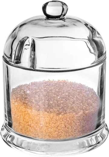 Sucrier en verre avec couvercle 8,5 cm