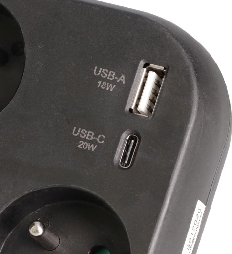 Charge rapide USB-A + USB-C