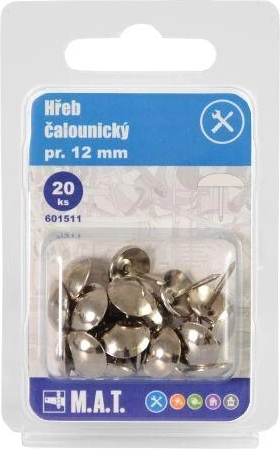 Clou de tapissier nickelé 12 mm (20 pcs)