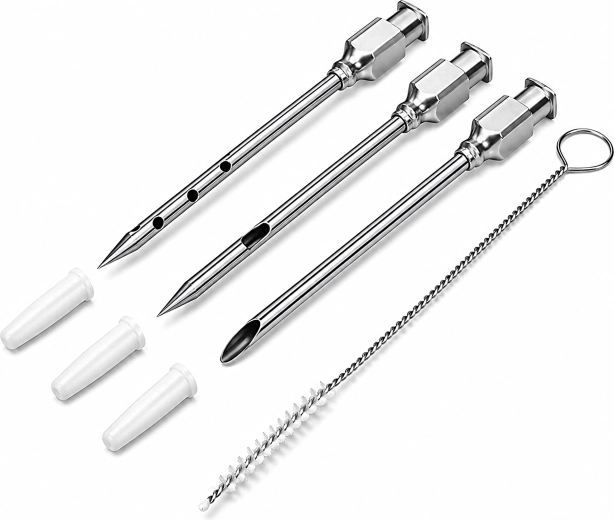 3 aiguilles interchangeables pour différentes marinades