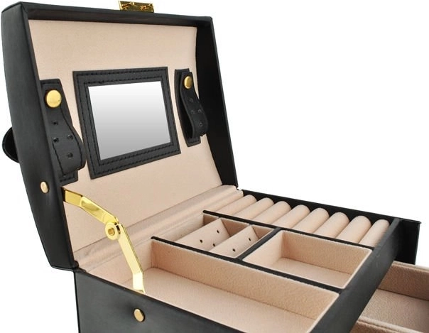Rangement délicat et miroir dans le couvercle