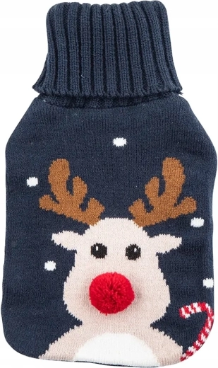 Bouillotte 1 l avec housse motif renne