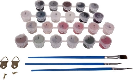 Kit complet incluant peintures et pinceaux