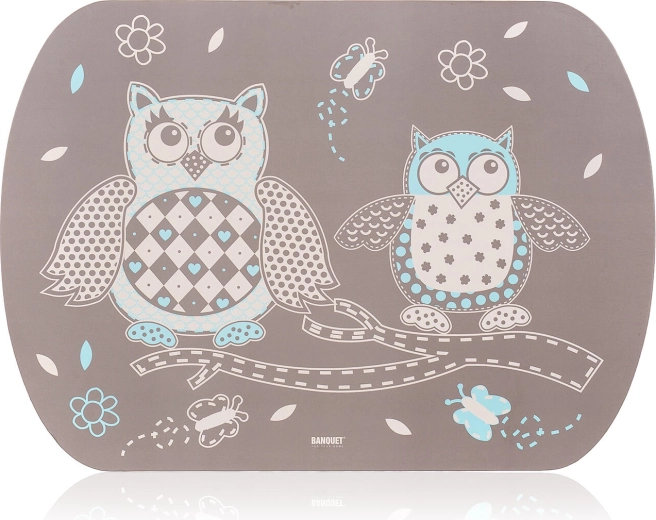 Set de table en liège Chouettes 39 × 28 cm