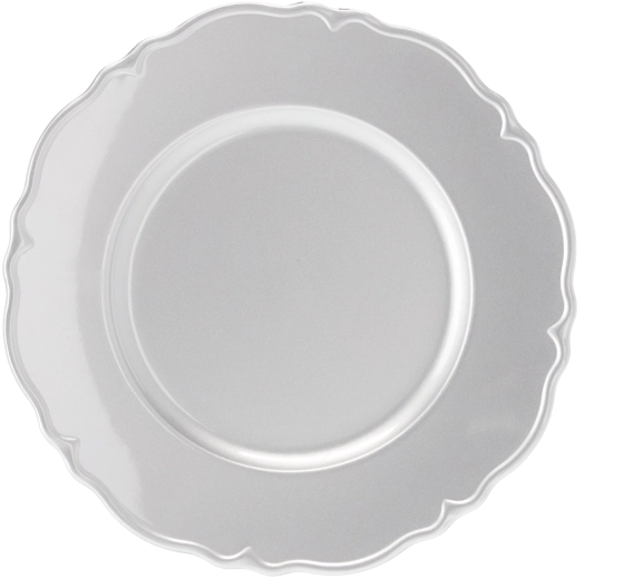 Plateau rond avec motif argenté 33 cm