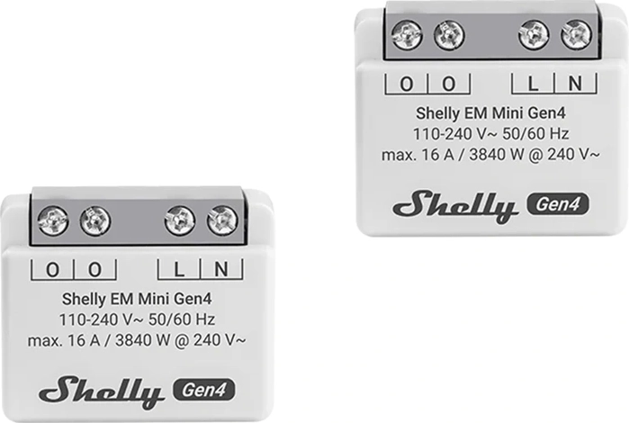 Shelly EM Mini Gen4 compteur de consommation d’énergie (2 pcs)