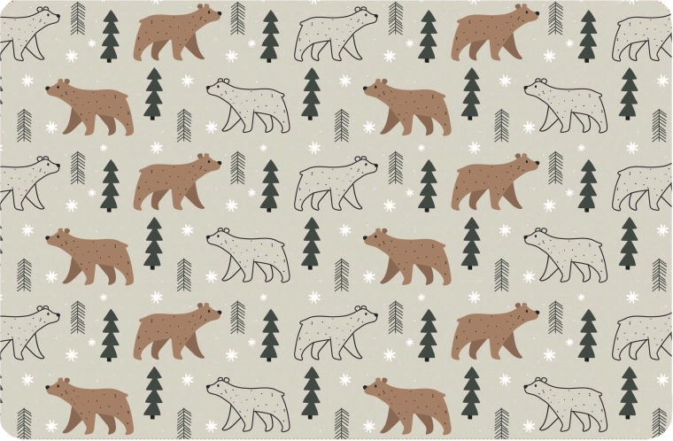 Set de table en plastique avec ourson 28,5 × 44 cm