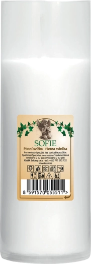 Bougie de cimetière de rechange en paraffine blanche 18,5 cm 325 g