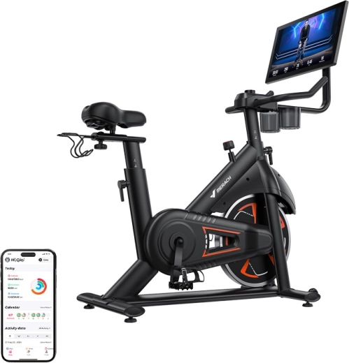 Vélo d’appartement Merach avec écran Full HD 21,5"