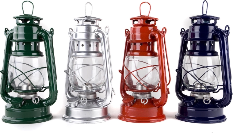 Lampe à pétrole 25 cm, assortiment de couleurs