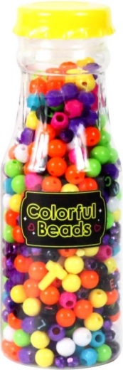 Set de perles colorées en flacon