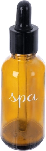 Flacon cosmétique Spa 30 ml en verre ambré avec pipette