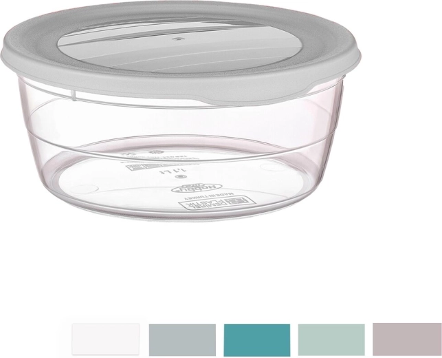Boîte ronde en plastique Trend 0,7 l, couleurs assorties