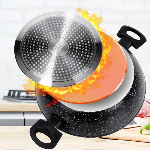 Répartition homogène de la chaleur et fond induction