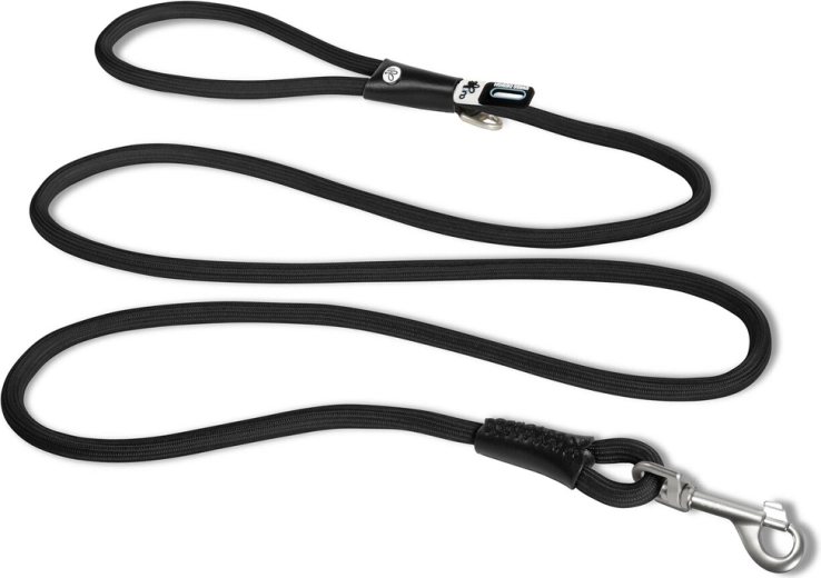 Laisse en corde Curli Comfort pour chiens noire taille M
