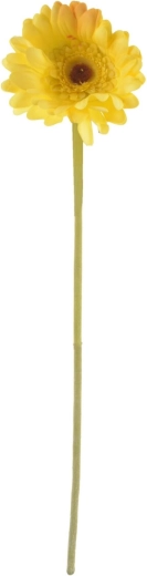 Gerbera artificielle jaune 61 cm