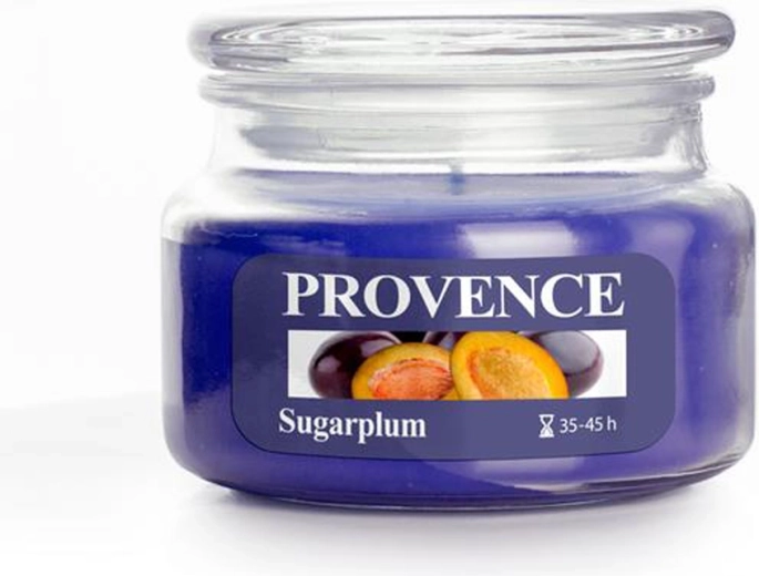 Bougie parfumée en verre PROVENCE prune 45 heures