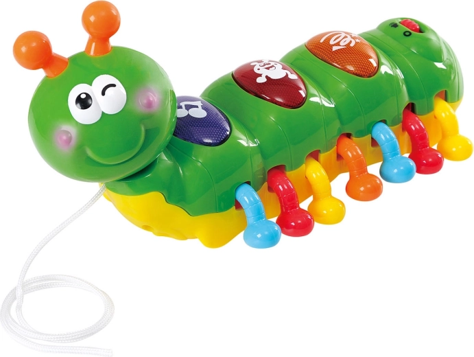 Chenille musicale avec effets lumineux 21 cm