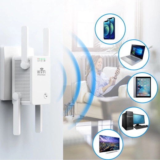 Branchement sur prise et extension du signal dans chaque pièce