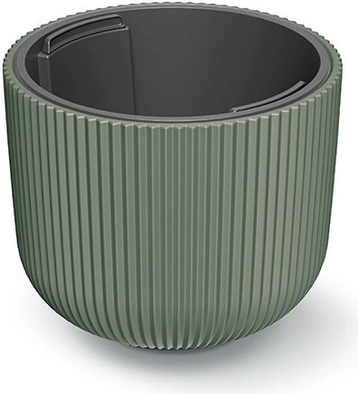 Cache-pot Milly avec insert 24 cm, vert foncé