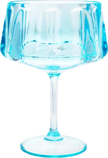 Verre à margarita en plastique Toro 440 ml, bleu transparent