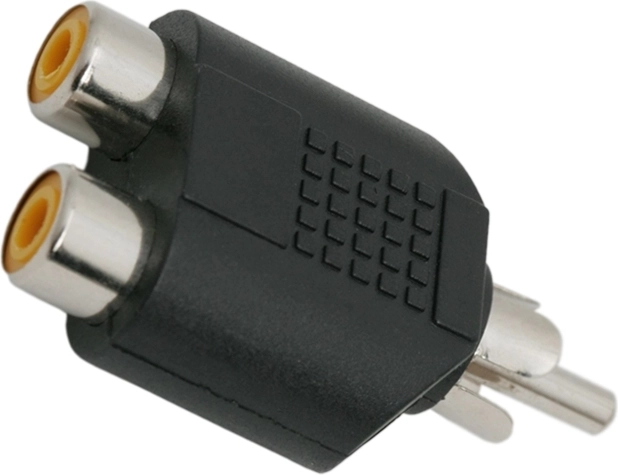 Adaptateur RCA Y, 2× prises RCA vers fiche RCA