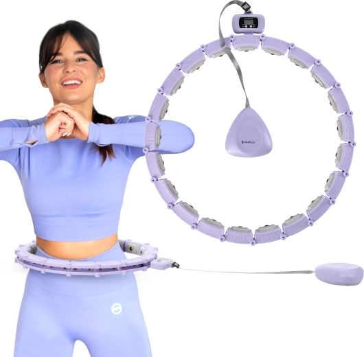 Hula hoop de massage réglable avec compteur LCD
