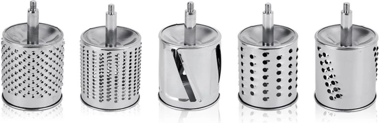 Cinq tambours interchangeables pour toutes les tâches