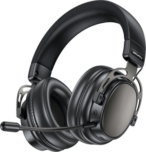 Casque audio sans fil AWEI AT36 Bluetooth 5.4 avec microphone, noir