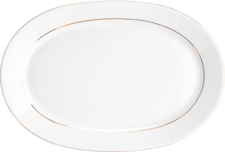 MariaPaula Klasyka Ligne dorée – plateau de service ovale 23 cm
