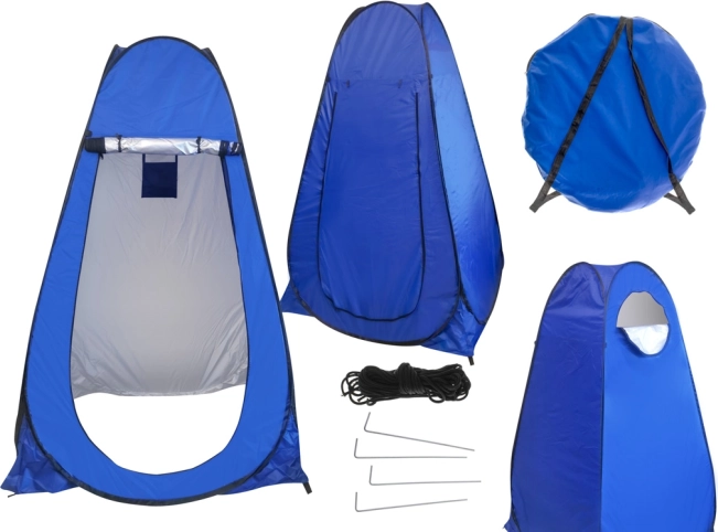 Tente touristique pop-up pour douche, se changer et toilettes – Bleu