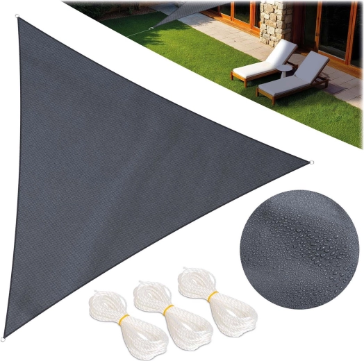 Voile d’ombrage triangulaire 7 m², gris