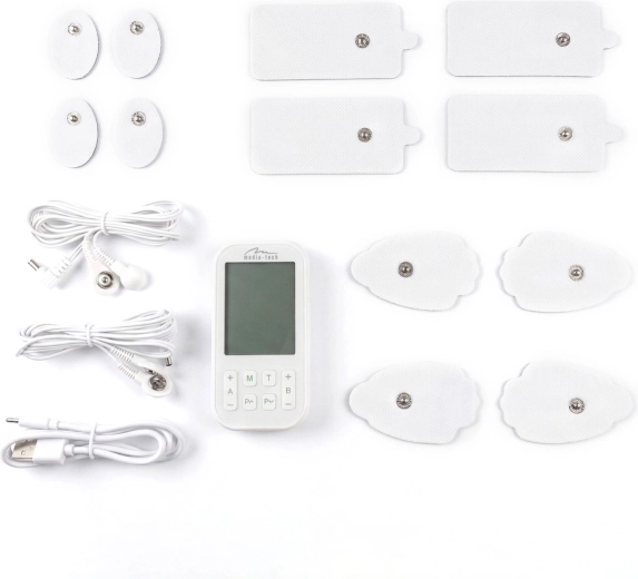 Recharge USB‑C et set d’électrodes pour une utilisation immédiate