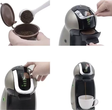Remplissage facile et utilisation dans la machine à café