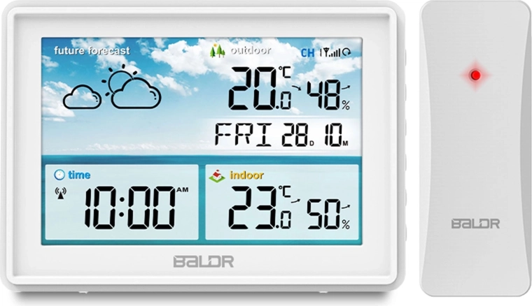 Prévision sur 12 heures et écran couleur clair
