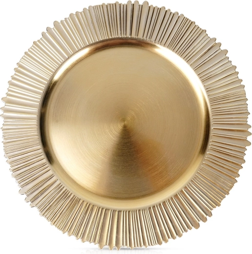 Dessous d’assiette décoratif doré 33 cm