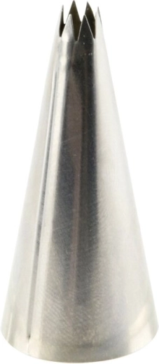 Douille de décoration en acier inoxydable fine, étoile (8 pointes)