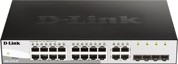 Commutateur intelligent Gigabit DGS-1210-20/E avec 16 ports GE et 4 SFP