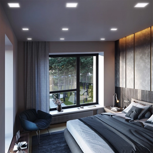 Apparence épurée et lumière homogène dans l’intérieur