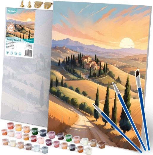 Peinture par numéros 40 × 50 cm Massido paysage sur toile avec cadre