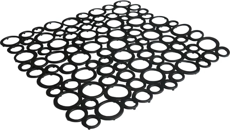Tapis de protection noir pour évier 29 × 29 cm