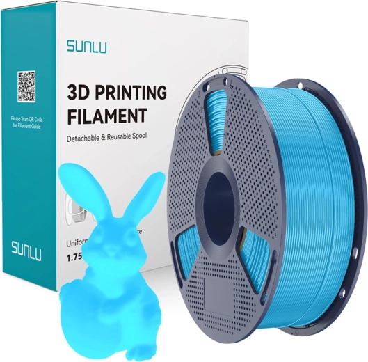 Filament Sunlu PLA phosphorescent bleu (brille dans le noir) 1 kg