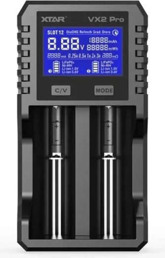 Xtar VX2 Pro Set chargeur universel d’accumulateurs