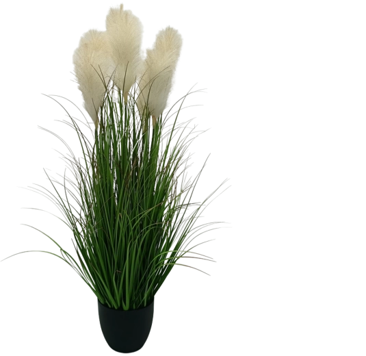 Garden Line herbe de pampa artificielle en pot beige 125 cm